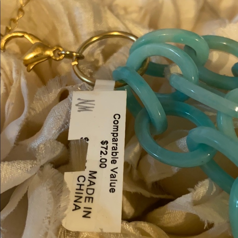 PANACEA TURQUOISE RESIN 3 STRAND NECKLACE FROM NEIMAN MARCUS NWT - Picture 6 of 13